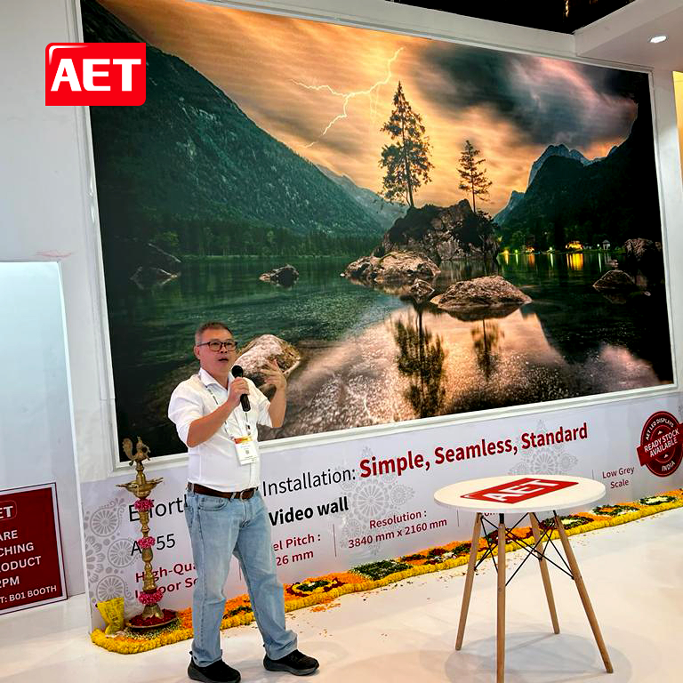 AET Launches AT55” Video Wall Series at InfoComm India 2023